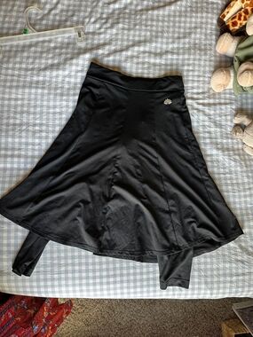 Snoga Athletics Black Midi Flared Skirt With Attached Size Small